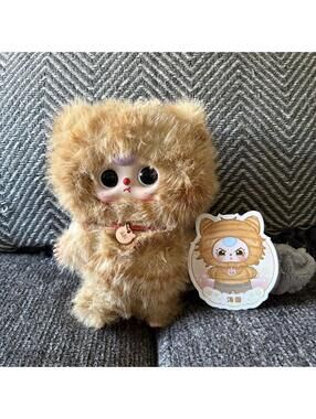 bb3 orange cat plush pendant